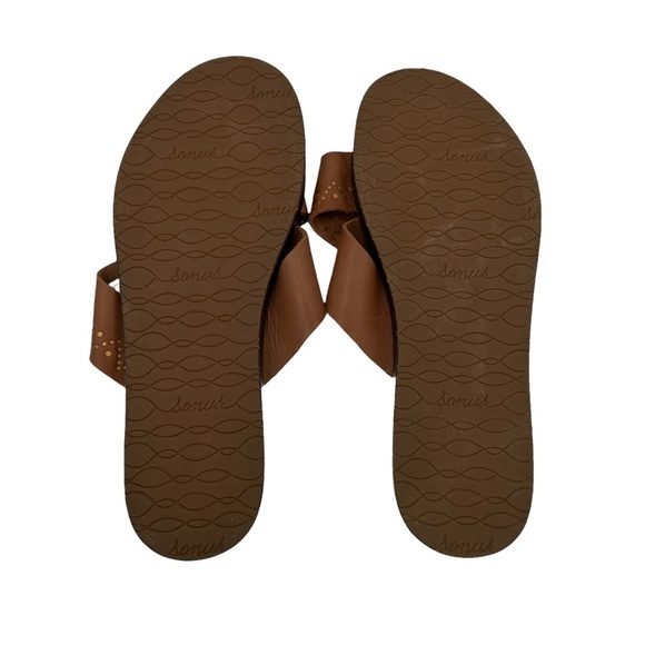 Sanuk Tobacco Gold Yoga Adley Slip On Embellished Sandals Size 7 Women's - Picture 9 of 9